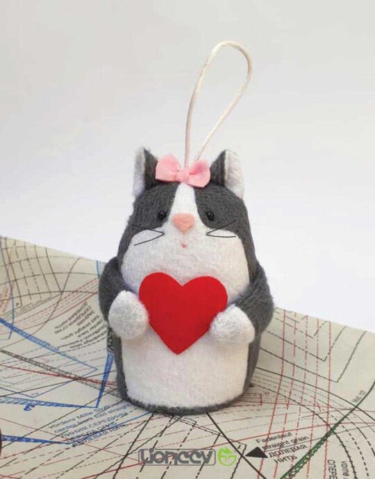 وزنه خیاطی عروسکی، فانتزی طرح گربه