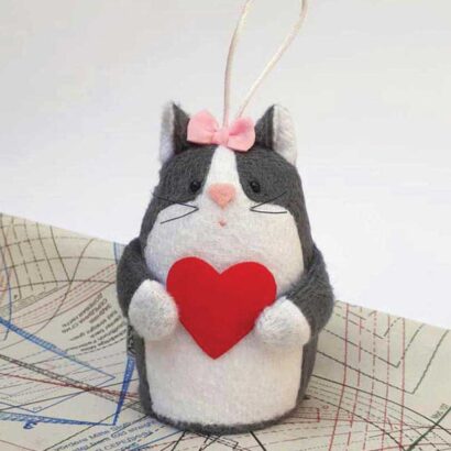 وزنه عروسکی طرح گربه پارچهای