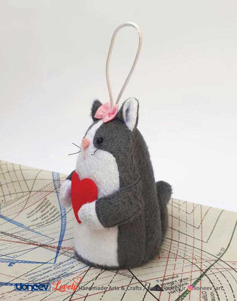 وزنه عروسکی طرح گربه پارچهای