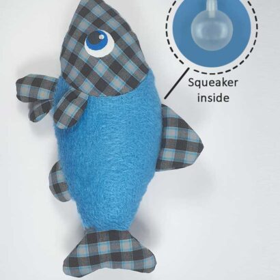 ماهی اسباببازی گربه سوتکدار پارچهای