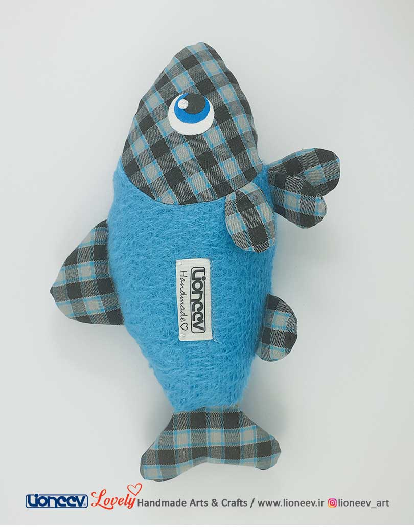 ماهی اسباببازی گربه سوتکدار پارچهای