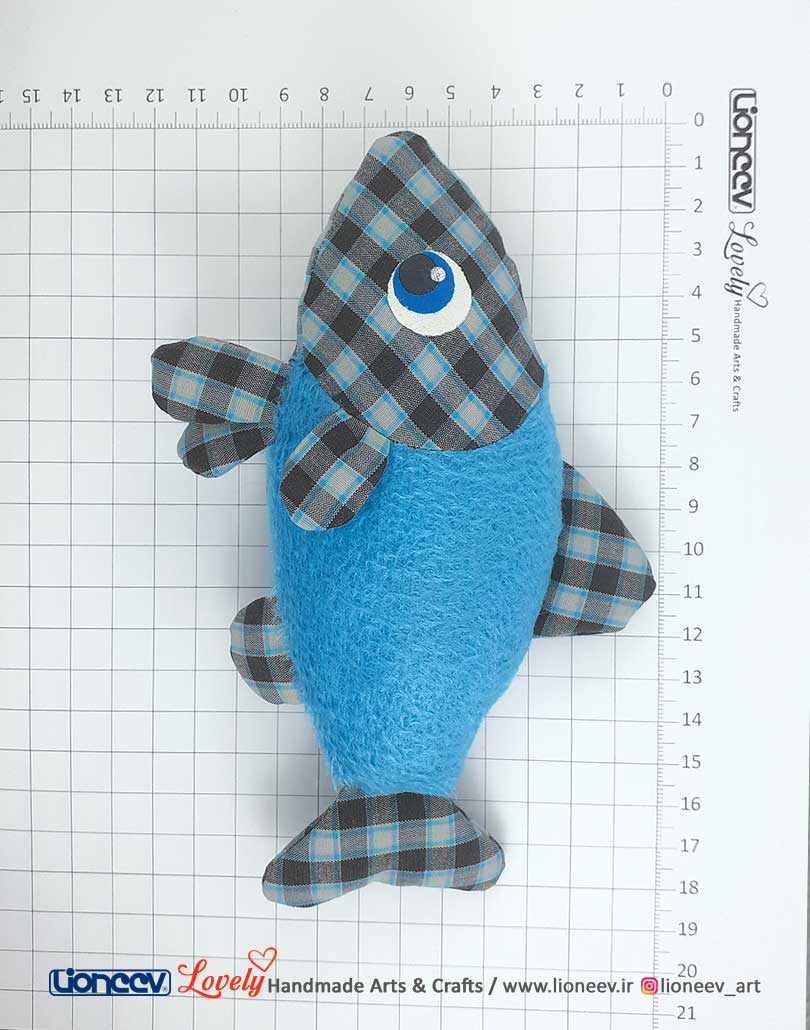 ماهی اسباببازی گربه سوتکدار پارچهای