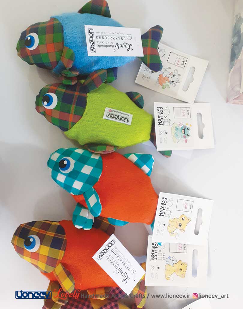 ماهی اسباببازی گربه سوتکدار پارچهای