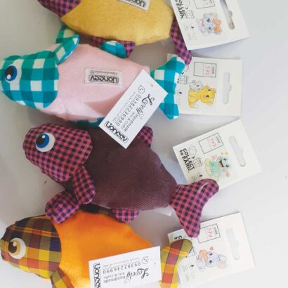 ماهی اسباببازی گربه سوتکدار پارچهای