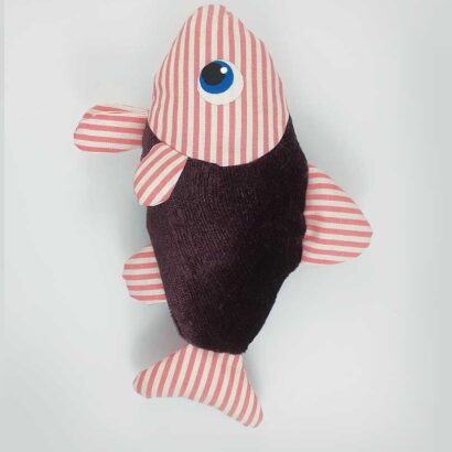 ماهی اسباببازی گربه سوتکدار پارچهای