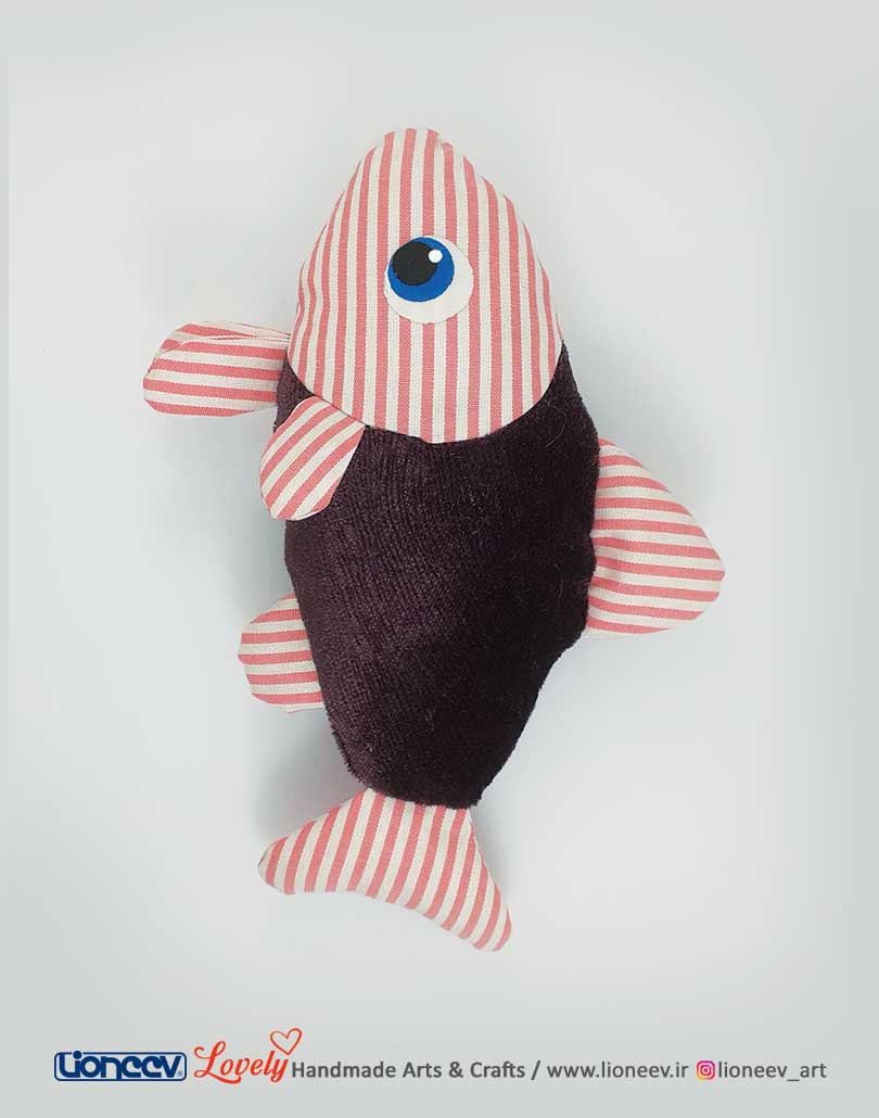 ماهی اسباببازی گربه سوتکدار پارچهای