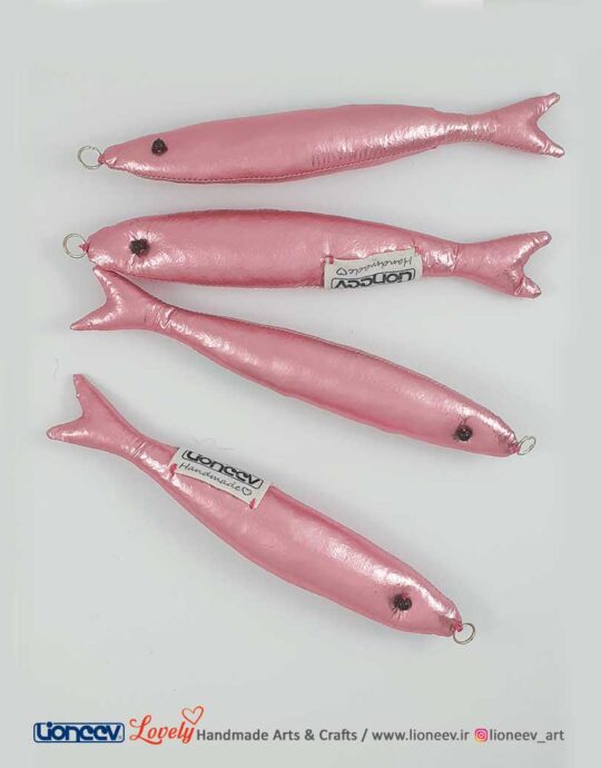 ماهی ساردین اسباب‌بازی گربه پارچه‌ای براق