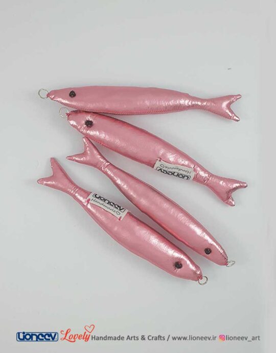 ماهی ساردین اسباب‌بازی گربه پارچه‌ای براق