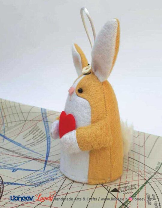 وزنه عروسکی طرح خرگوش پارچه‌ای