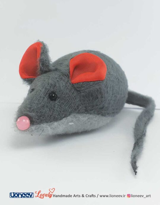 موش عروسکی اسباب‌بازی گربه زنگوله‌دار پارچه‌ای