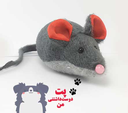 موش عروسکی اسباب‌بازی گربه زنگوله‌دار پارچه‌ای