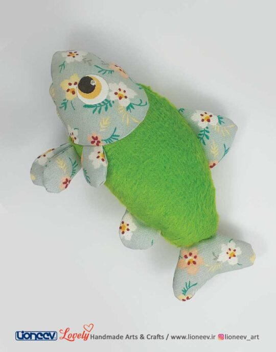 ماهی اسباب‌بازی گربه زنگوله‌دار پارچه‌ای