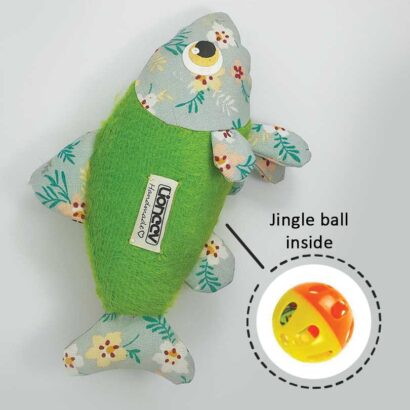 ماهی اسباببازی گربه زنگولهدار پارچهای