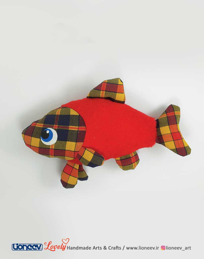 ماهی اسباببازی گربه زنگولهدار پارچهای